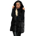 thumbnail image 1 of Plus Size Coat Women Sleeveless Hooded Coat Solid Color Plus Size Warm Long Wool Coat, 1 of 4