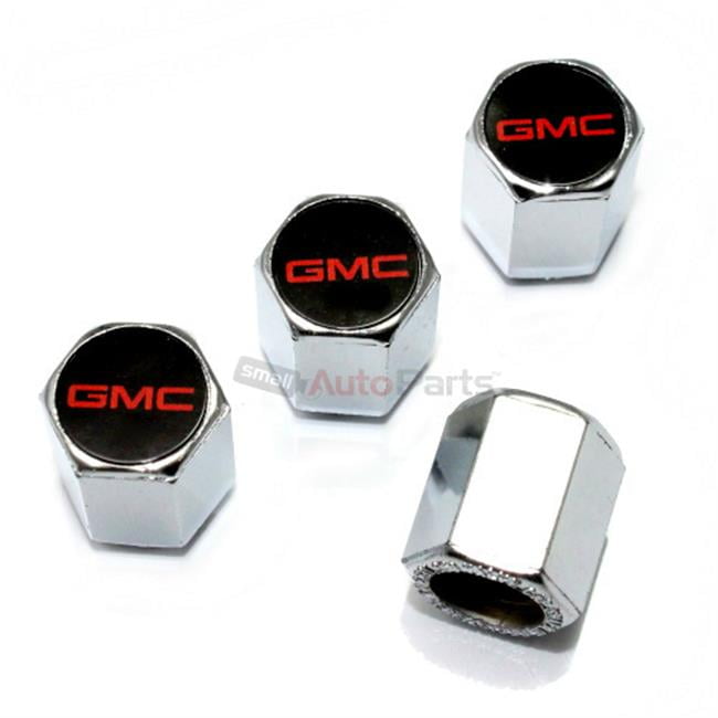 Logo Caps Gmc Red Logo Chrome Abs Tire Valve Stem Caps