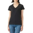 thumbnail image 3 of Womens T Shirts Womens Summer Tops Casual Short Sleeve Tee Shirts Loose Solid Color V Neck Women's T Shirt Short Sleeves Tops for Women, 3 of 5