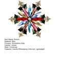 thumbnail image 7 of Xinyolin Christmas Snowflake Brooch Colorful Rhinestone New Year Coat Collar Sweater Hat Decoration Brooch Stainless Wear-resistant Anti-slip Clothes Pin, 7 of 7