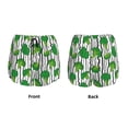 thumbnail image 3 of Fuzoiu Broccoli 2 Print Women's Athletic Shorts, Double-Layer Running Shorts with Pocket,Women's Workout Shorts for Yoga, Gym, and Workouts-Medium, 3 of 7