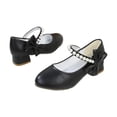 thumbnail image 4 of XinghaiYIDE Girls Elegant Low-Heel Dress Shoes, Bowknot 2026 Pumps for Toddler/Little Kid/Big Kids, Formal Party/Wedding/Performance Princess Heels, Non- Comfortable Footwear for Ages 5-12 Black, 4 of 9