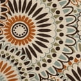 thumbnail image 6 of SAFAVIEH Veranda Petra Geometric Indoor/Outdoor Area Rug, 5'3" x 5'3" Square, Cream/Chocolate, 6 of 7