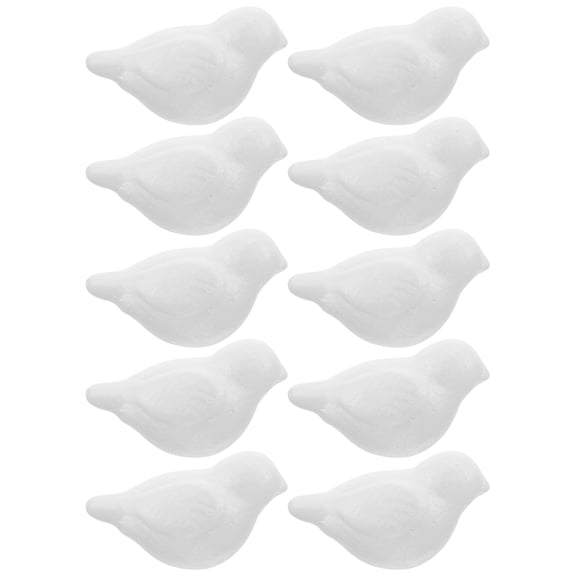 HEANUJJ 10Pcs DIY Bird Painting Craft Kit White Safe Durable Material for Creative Party Decorations