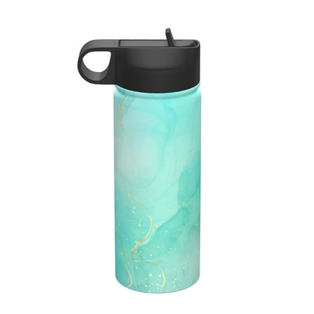 

Matuu Cyan Mint Marble for 18oz Durable Thermal Cups Keep Drinks Cold & Hot Insulated Coffee Mug with Lid (With Straw)