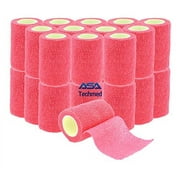 ASA TECHMED Self Adhesive Bandage 3" x 5 yards, 24 pack Pink