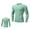Mint Green, variant on Men's Compression Shirts Long Sleeve Workout Gym T Shirt Running Top Cool Dry Sports Baselayer Undershirts