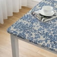 thumbnail image 4 of WYYP Home Sweet Home Spring Flowers Hydrangea,Love Lives Here Blue Full width single-sided printing Square Tablecloth white, 4 of 7