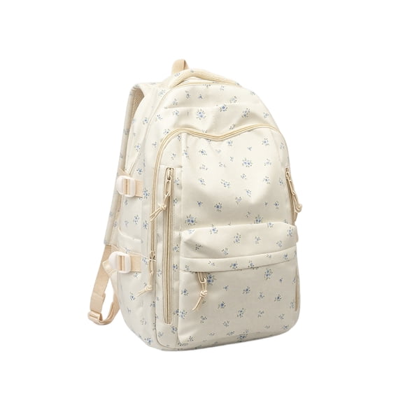 Floral Print Student Backpack Large Capacity School Backpack Casual Backpack with Multiple Compartments Lightweight Shoulder Bag for School Travel and Daily Use Back to School