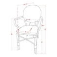 thumbnail image 6 of Furniture of America Hamner French Aluminum Patio Armchair in Blue (Set of 2), 6 of 6