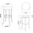 thumbnail image 2 of 1193 Bella Vita Modern Backless Bar Stool in White, 2 of 2
