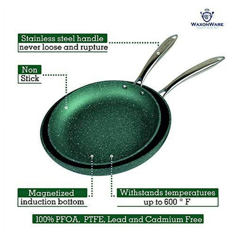 Velosan Non Stick Frying Pans Skillet, PFOA Free Granite Stone Cookware  Euro-Standard Aluminum Pans for Cooking All Stoves Compatible Induction