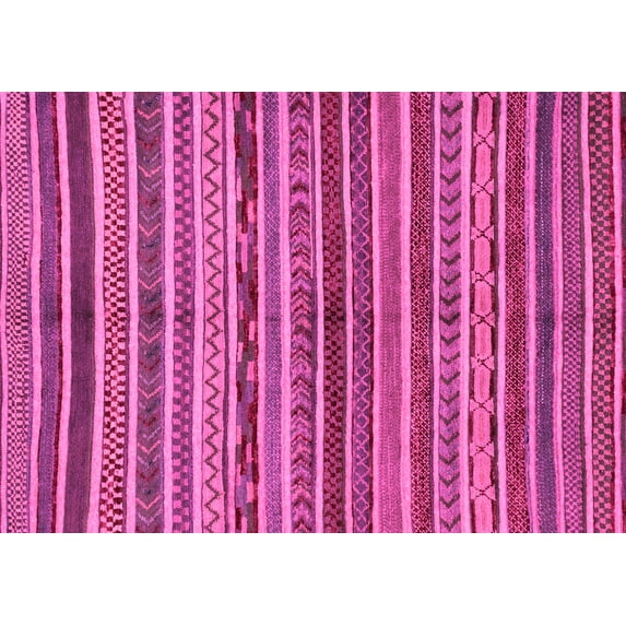 Ahgly Company Indoor Rectangle Abstract Pink Modern Area Rugs, 5' x 8'