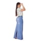 thumbnail image 5 of Minnieouse vaquera larga para mujer - Ajuste cómodo Botón favorecedor Denim larga de mezclilla Faldas para mujer Maxi índigo L 1 Type2 NO2, 5 of 6