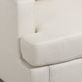 thumbnail image 3 of ZENSTYLE Modern Accent Chair Elegant Sofa Chair Soft Linen Fabric Solid Wood Legs for Living Room Office Beige, 3 of 9