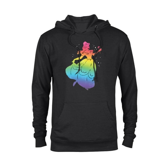 Disney Princess Belle Rainbow Gradient Beauty and the Beast- Pullover Hoodie for Adults - Customized-Black
