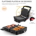 thumbnail image 6 of Maker,  2 Slice  Press Grill,  Sandwich Maker Non- Coated Plates, Opens 180 Degrees for Cooking Breakfast Snacks, 6 of 7