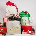 thumbnail image 3 of Bolsa de dulces de regalo de Navidad Bolsa de almacenamiento con cordón personalizado Decoración navideña Sublimación en blanco Saco de Papá Noel, 3 of 4