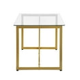 thumbnail image 5 of Homycasa Slip 47" Metal and Glass Dining Table with Metal Frame in Clear/Gold, 5 of 5