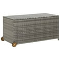 thumbnail image 1 of vidaXL Garden Storage Box Light Grey 120x65x61 cm Poly Rattan, 1 of 5