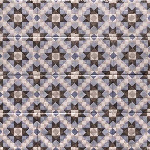 The Tile Life Merida Flor 6" x 6" Azul Glossy Porcelain Floor and Wall Tile, Case of 22