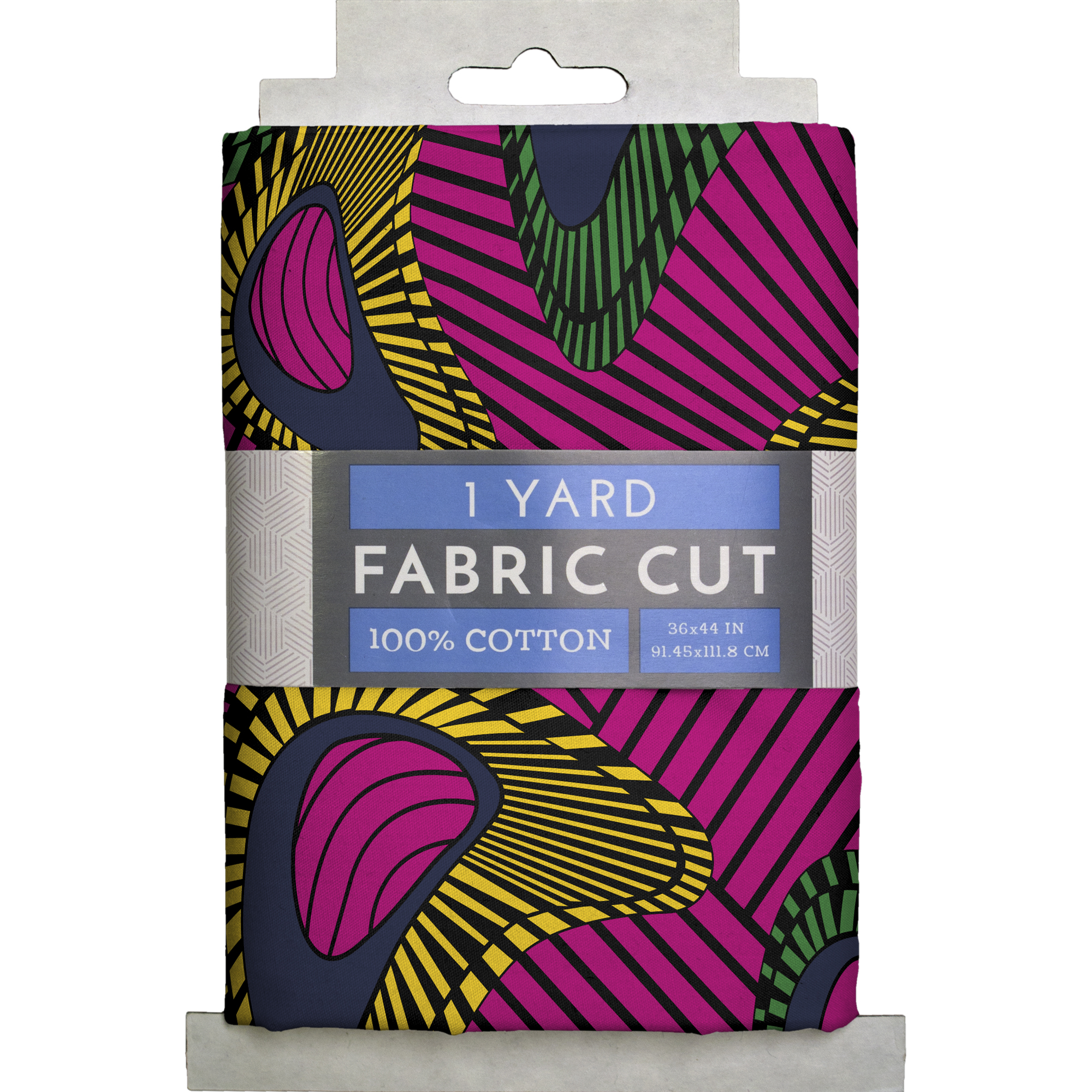 1 Yard 100% Cotton African Wax 2, Fuschia, 44" Wide for Quilting & Sewing by David Textiles