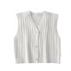 thumbnail image 1 of Chaleco de mujer Chaleco sin mangas con botones Top de punto con cuello en V informal, Blanco Methold AP001560-01B, 1 of 7
