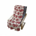 thumbnail image 4 of Kissing Soft Flannel Fleece Blanket, Love Themed Numerous Continuous Demonstration of Lip and Heart Motifs, Cozy Plush for Indoor and Outdoor Use, 70" x 90", Dark Coral and Champagne, by Ambesonne, 4 of 6