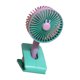 thumbnail image 3 of Mini ventilador con clip ABS plegable USB recargable silencioso ventilador de mano pequeño con luz nocturna para mesa Bunny Azure, 3 of 10