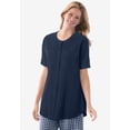 thumbnail image 2 of Woman Within Plus Size Short-Sleeve Crinkle Shirt, 2 of 6