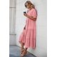 thumbnail image 5 of Vestido PRETTYGARDEN 2025 Floral Boho Midi con Mangas Abullonadas L - Rosa, 5 of 8