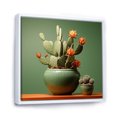 thumbnail image 2 of Designart "Green Stone Cactus Contrast" Cactus Floater Framed Canvas Art Print, 2 of 5