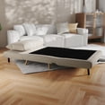 thumbnail image 6 of BizChair Convertible Tri-Fold Chair with Pillow - Multifunctional Adjustable Sleeper - Channel Stitching-Removable Legs - Cream Boucle, 6 of 13