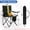 Black Yellow Stripes, variant on WDZS Portable Folding Camping Chair with Cooler Bag & Side Table, Heavy Duty Outdoor Director Chair, 1PC Black & Yellow Stripes with Side Table