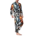 thumbnail image 2 of Naloa Four Running Horses Men’s Pajamas Set - Long Sleeve Button Down Sleep Shirt and Pajama Bottoms Sleepwear Set-XX-Large, 2 of 7