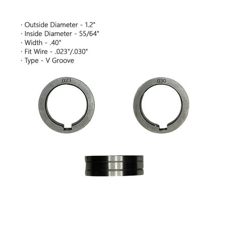 

Mingyiq Drive Roll .023 .030 .035 .045 Knurled V U Groove Wire Feed for MIG Welders