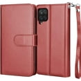 thumbnail image 7 of NJJEX Wallet Case for Samsung Galaxy A03S A12 A13 A14 A23 A32 A51 A52 A53 A54 5G Case,[9 Card Slots] PU Leather Credit Holder Folio Flip [Detachable] Kickstand Lanyard Magnetic Phone Cover [Wine Red], 7 of 7