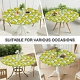 thumbnail image 3 of Lemon Pattern Tablecloth Bright Yellow Fruit Print with Floral Summer Touch for Modern Kitchen, 3 of 3