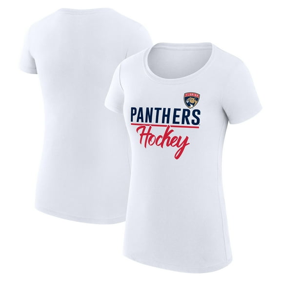 Women's G-III 4Her by Carl Banks White Florida Panthers Super-Slim Fit Lightweight Team Sport T-Shirt