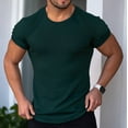thumbnail image 2 of Big and Tall Shirts for Men Muscle T Shirts Stretch Short Sleeve Crewneck Bodybuilding Workout Tee Mens Graphic T V Neck Men A Shirt Large Shirt for Pack M, 2 of 5