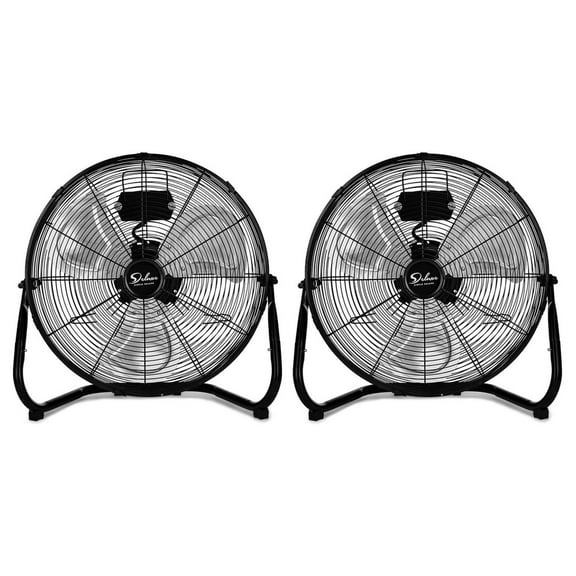 HeSLehs 12 Inch 3-Speed High Velocity Heavy Duty Metal Industrial Floor Fans Quiet for Home, , Residential, and Greenhouse Use, Outdoor/Indoor, Black, HIFANXFLOOR12VX2