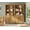 Oak Brown, variant on WAMPAT Modern 71" Tall Bookcase with Cabinets, 2 Column 5 Tiers,Oak