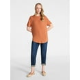 thumbnail image 3 of Time and Tru Women's Tunic Tee with Short Sleeves, Sizes XS-XXXL, 3 of 6