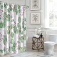 thumbnail image 3 of Green Eucalyptus Shower Curtain, Spring Plant Leaves with Floral Shower Curtain for Bathroom Waterproof Fabric Botanical Shower Curtain Set with Hooks, 72x72 Inch, 3 of 6