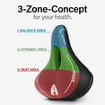 thumbnail image 4 of Wittkop Comfort Gel Bike Seat with Innovative 3 Zone Concept I Soft Padded Bicycle seat for Men and Women, Wide Bike Saddle for Exercise in- & Outdoor, 4 of 5