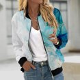 thumbnail image 2 of Sopiago Womens Bomber Jacket Spring Casual Jackets Lightweight Zip Up Jacket Coat Windbreaker Outwear Sky Blue,M, 2 of 5