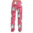 thumbnail image 5 of Halloween Womens Pajama Pants Loose Fit Wide Leg Trouser Pants Halloween Lounge Sleepwear Pj Bottoms, 5 of 7