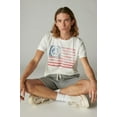 thumbnail image 3 of Lucky Brand 7M85551 T-Shirt Men's Large White Cotton Peace Flag Crew Neck APP896, 3 of 4