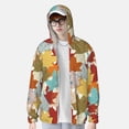 thumbnail image 2 of Cauagu Fall Maple Leaves for Sun Protection Hoodie for Men and Women, Long Sleeve Rash Guard Fishing Running Quick Dry Lightweigh-Large, 2 of 7