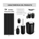 thumbnail image 2 of Set De Baño Accesorios 8/10 Pzs Negro Plástico Completo NEGRO GRIS Black-8PZS, 2 of 5